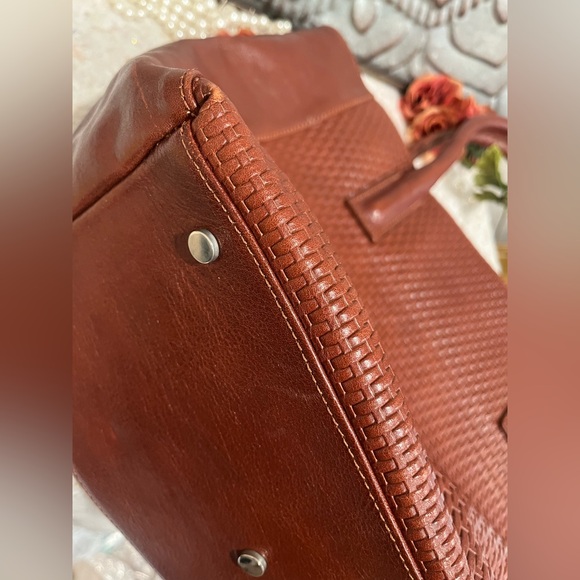 FLOTO Brown Woven Leather Tote VGC RARE! Hand Made in Italy 🇮🇹 - Picture 13 of 13